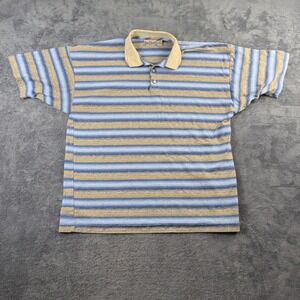 Quiksilver Men's Classic Fit Soft 100% Cotton Short Sleeve Polo Blue Size Large